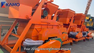 Four JS500 Concrete Mixers Shipped [upl. by Ecined]