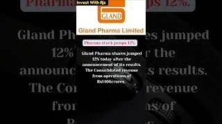 Gland pharma news investmentstrategies stockmarket ytshortsnifty50sharemarket financialfreedom [upl. by Garmaise700]