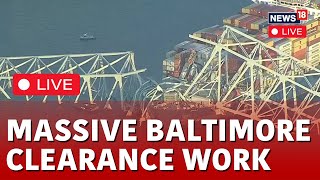 Baltimore Bridge Collapse Probe Live  Worlds Largest Crane Operation In Baltimore Bridge LIVE [upl. by Bryana958]