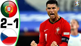 Portugal vs Czech Republic 21  All Goals and Highlights 2024 🔥 RONALDO [upl. by Suivatra]