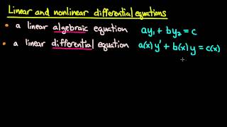 ODE  Linear versus nonlinear [upl. by Jory]