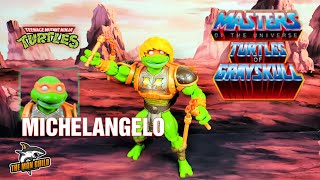 MOTU Origins Turtles of Grayskull MICHELANGELO Figure Review [upl. by Aihsram439]