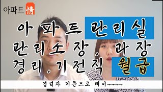 아파트 관리소장 월급 관리과장 월급 경리 월급 기전직 월급 2분 끝 [upl. by Ran]