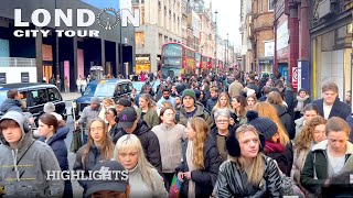 🇬🇧Central London Streets during Winter Time 2024 Busy Saturday in London ❄London Winter Walk 4K HDR [upl. by Blisse224]