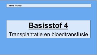 Havo 5  Afweer  Basisstof 4 Bloedgroepen en bloedtransfusie [upl. by Liebman]