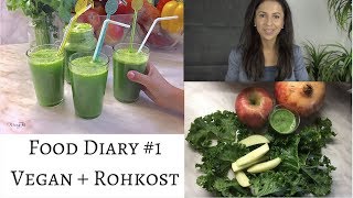 Food Diary veganamp Rohkost 1x am Tag essen 🥘 [upl. by Winnick]