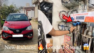 New Exhaust In My Etios Liva 🔥😱 Loudest Sound 🔥 Modified Cars Gakhal [upl. by Raddi]