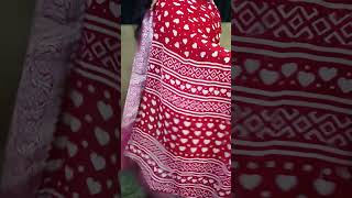 Red ♥️ Heart Saree Drape How to drape Open Pallu Sareeootd subscribe ytshorts youtube like [upl. by Adnawot]