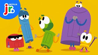 Learn About Nouns Adjectives amp Verbs 📚 StoryBots Answer Time  Netflix Jr [upl. by Dnomsad]