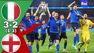 Riassunto Italia 3  2 Inghilterra  La finale Euro 2020  HD Commento Italiano [upl. by Sands]