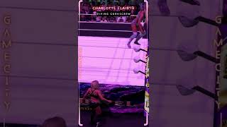 Charlotte Flair19 delivers Diving Corkscrew on Charlotte Flair23 wwe2k24 [upl. by Rosalee]