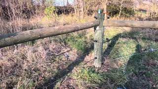 Cranking out the new perimeter fence on the previous grain cropped farm [upl. by Filip]