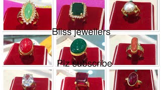 Latest gold ladies rings designs with colorful stones [upl. by Anaidirib]