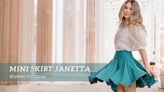 Mini Skirt JANETTA Step by Step Sewing Tutorial  THISISKACHI DIY [upl. by Paulo]