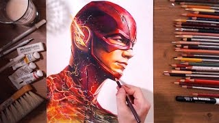 The Flash  Barry Allen Grant Gustin  speed drawing  drawholic [upl. by Dunn]