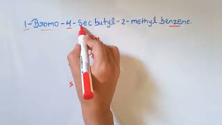 Draw the structure for 1Bromo4sec butyl2methyl benzene [upl. by Epstein]