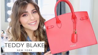 Teddy Blake Kate Vitello 12quot Luxury Leather Handbag Unboxing amp Review [upl. by Yra]