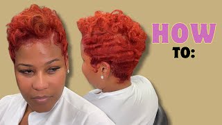 How to Curls and Finger waves  Black Women Short Cut [upl. by Ttreve]