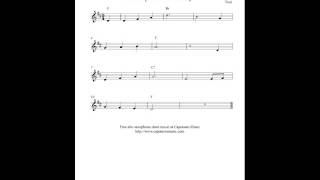 Free easy alto saxophone sheet music On Top Of Old Smoky [upl. by Der]