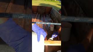 Fiberglassing Boat Stringers Pt1 [upl. by Ahsenauq566]