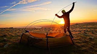 HELVELLYN UK MOUNTAIN SOLO SUMMIT CAMP IN A HILLEBERG SOULO BL [upl. by Ellerahc]