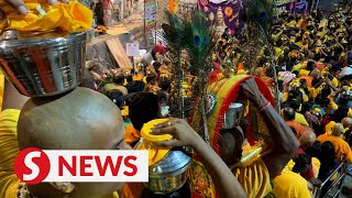 More than one million devotees throng Batu Caves for Thaipusam [upl. by Aihtnys]