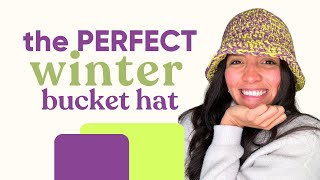 Crochet a winter bucket hat with me Tutorial [upl. by Albertson742]