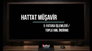 EFatura İşlemleri  Toplu XML İndirme [upl. by Eduard]