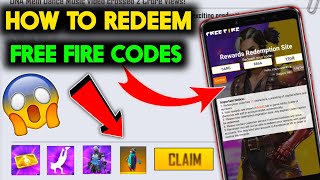 How To Redeem Free Fire Codes  How To Use Redeem Code In Free Fire 🔥 [upl. by Eannaj]