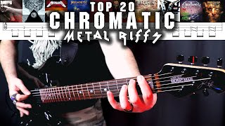 The Power Of Chromaticism  Top 20 Chromatic Metal Riffs  Tabs [upl. by Lorna]