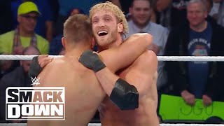 Logan Paul Fights The Miz for Elimination Chamber  WWE SmackDown Highlights 21624  WWE on USA [upl. by Medovich495]