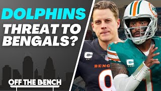 Miami Dolphins A Threat To Cincinnati Bengals NFL Playoff Chances  OTB Clips [upl. by Wilhide275]