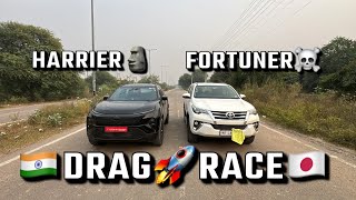 Harrier Dark edition 2023 vs Fortuner AT DRAG RACE Feature’s vs Reliability harrierdarkedition [upl. by Norvall]