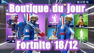 Fortnite  La boutique du jour 18 decembre  skin skieurs [upl. by Biagi]