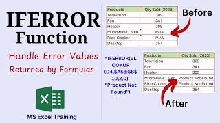 How to Use IFERROR Function in Excel [upl. by Kado66]