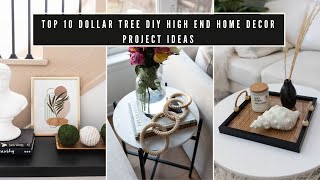 Top 10 Dollar Tree DIY High End Home Decor Project Ideas To Try [upl. by Aihsekram]