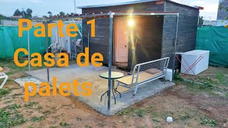 Casa de palets parte 1 Economica tinyhouse diy [upl. by Ahsehat]