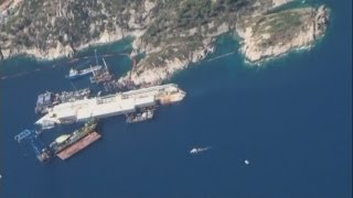 Costa Concordia Rare aerial footage of the stricken liner [upl. by Phail]