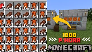 FARM DE CARNE E COURO SIMPLES E AUTOMÁTICA MINECRAFT JAVA [upl. by Boorer607]