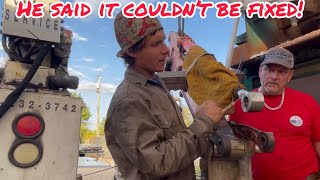 You WONT Believe How I Fixed It  Welding Repair on a Excavator [upl. by Gerge]