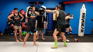 Muay Thai  Jab  Cross  Hook  Cross  Double Switch Kick  Teep [upl. by Iad561]