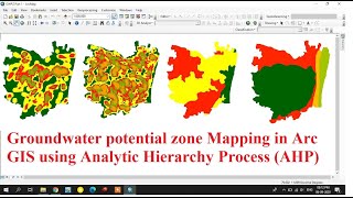 Groundwater Potential zone Mapping in Arc GIS using Analytic Hierarchy Process AHP  Part 1 [upl. by Davy955]