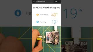 ESP8266 Weather Report NodeMCU Web Server DHT11 temperature webserver Arduino arduinodiy esp8266 [upl. by Aneram678]