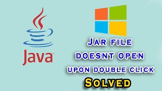 jar file doesnt open upon double click  Solved [upl. by Jodie659]