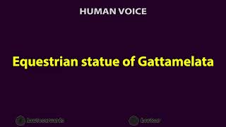 How To Pronounce Equestrian statue of Gattamelata [upl. by Netsreik]