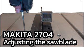 MAKITA 2704  Adjusting the sawblade angle [upl. by Molli]