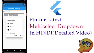 Multiselect Dropdown in Flutter  Flutter Multiselect Dropdown in Hindi  Multi Selection Dropdown [upl. by Poppy]