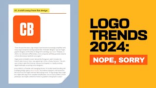 I DONT Agree With Creative Bloqs New Article Logo Trends 2024 [upl. by Ennyleuqcaj]