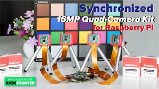 16MP Autofocus QuadCamera Kit for Raspberry Pi Synchronized [upl. by Leorsiy705]