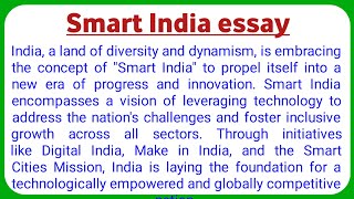 smart india essay essay on smart india smart india [upl. by Rehpoitsirhc]